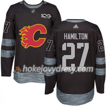Pánské Hokejový Dres Calgary Flames Dougie Hamilton 27 1917-2017 100th Anniversary Adidas Černá Authentic